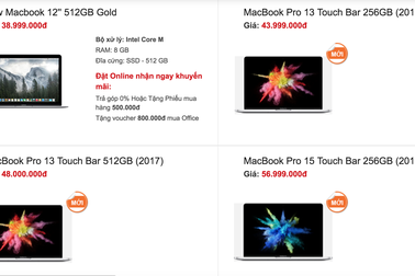 Macbook Pro thế hệ mới có giá chính hãng từ 37 triệu đồng