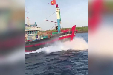 Tàu cá bị đâm chìm trên biển