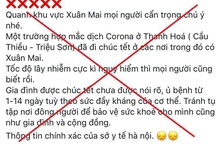 Tung tin sai về dịch corona, nam thanh niên Hà Nội bị phạt 10 triệu đồng