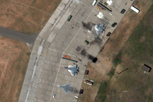 Ảnh vệ tinh nghi tiêm kích Su-57 bị Ukraine bắn cháy trong lãnh thổ Nga