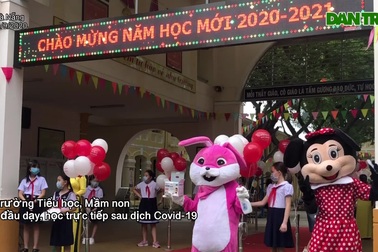 Học sinh Tiểu học Đà Nẵng ngày đầu đến trường học bình thường sau dịch Covi