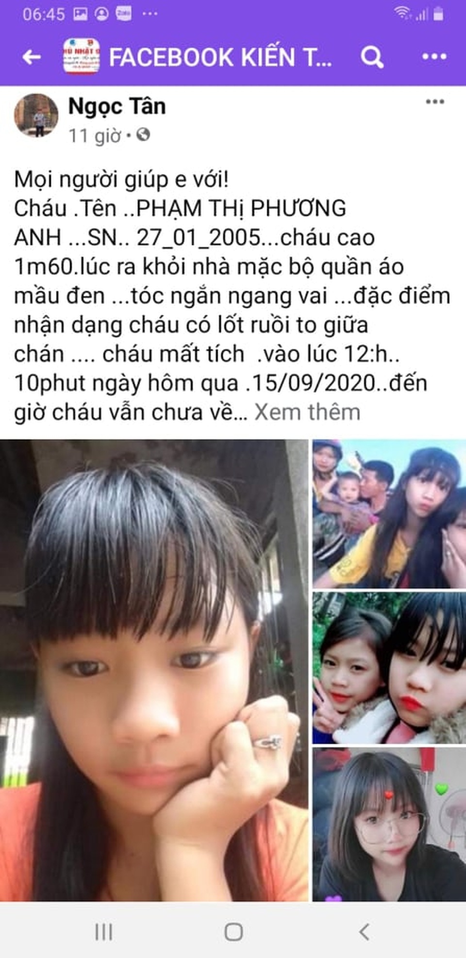 Một tuần 3 vụ mất tích, các gia đình nhờ cộng đồng mạng hỗ trợ tìm kiếm - 1 Một tuần 3 vụ mất tích, các gia đình nhờ cộng đồng mạng hỗ trợ tìm kiếm - 1