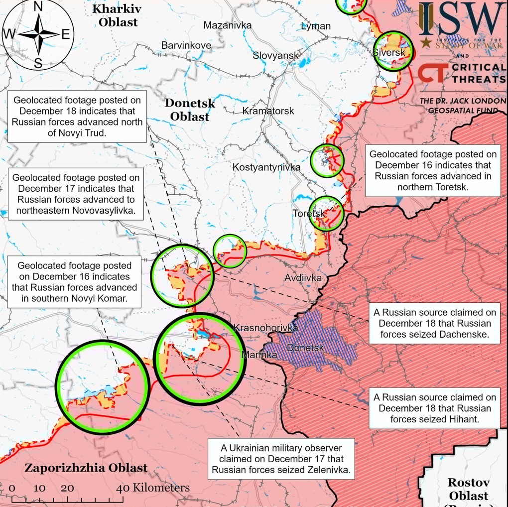 ISW phản bác số liệu do Moscow công bố về diện tích Nga kiểm soát ở Ukraine - 2 ISW phản bác số liệu do Moscow công bố về diện tích Nga kiểm soát ở Ukraine - 2
