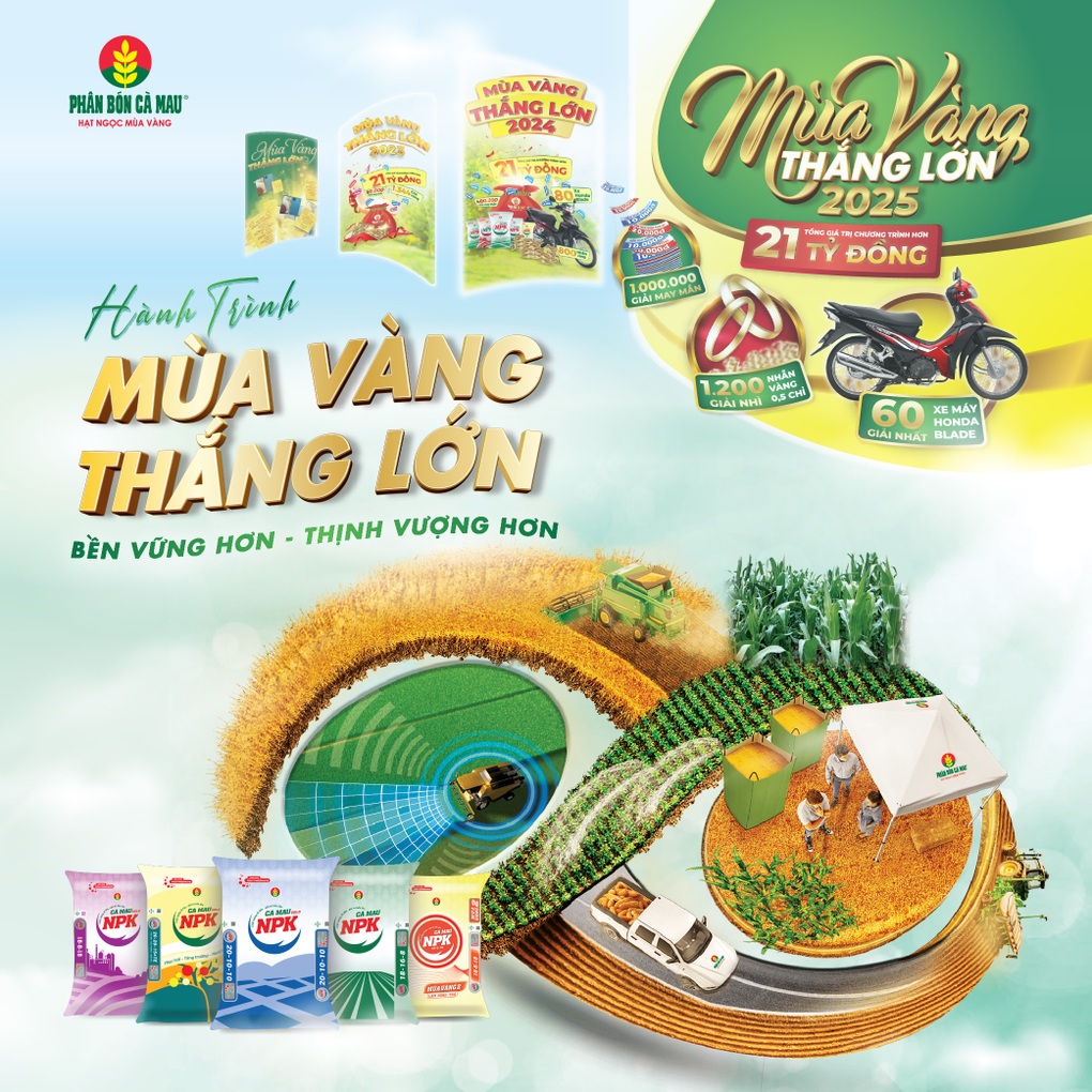 Big Winning Golden Season 2025 - ឱកាសឈ្នះធំនៅពេលទិញ NPK Ca Mau - 1 Mùa vàng thắng lớn 2025 - Cơ hội trúng lớn khi mua NPK Cà Mau - 1