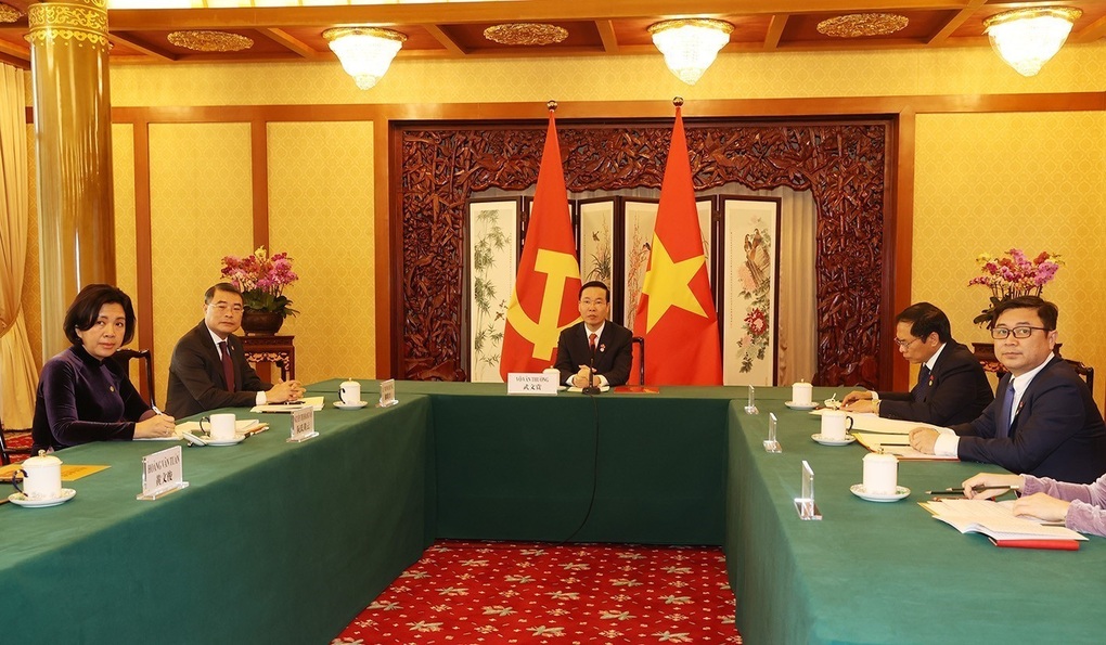 Ông Võ Văn Thưởng hội đàm trực tuyến với Bí thư Ban Bí thư Trung Quốc - 2 Ông Võ Văn Thưởng hội đàm trực tuyến với Bí thư Ban Bí thư Trung Quốc - 2