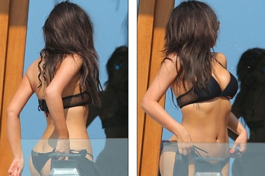 Kim siêu vòng ba khoe dáng với áo tắm