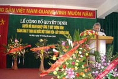 Cty Giày Thượng Đình thành Cty TNHH Nhà nước một thành viên