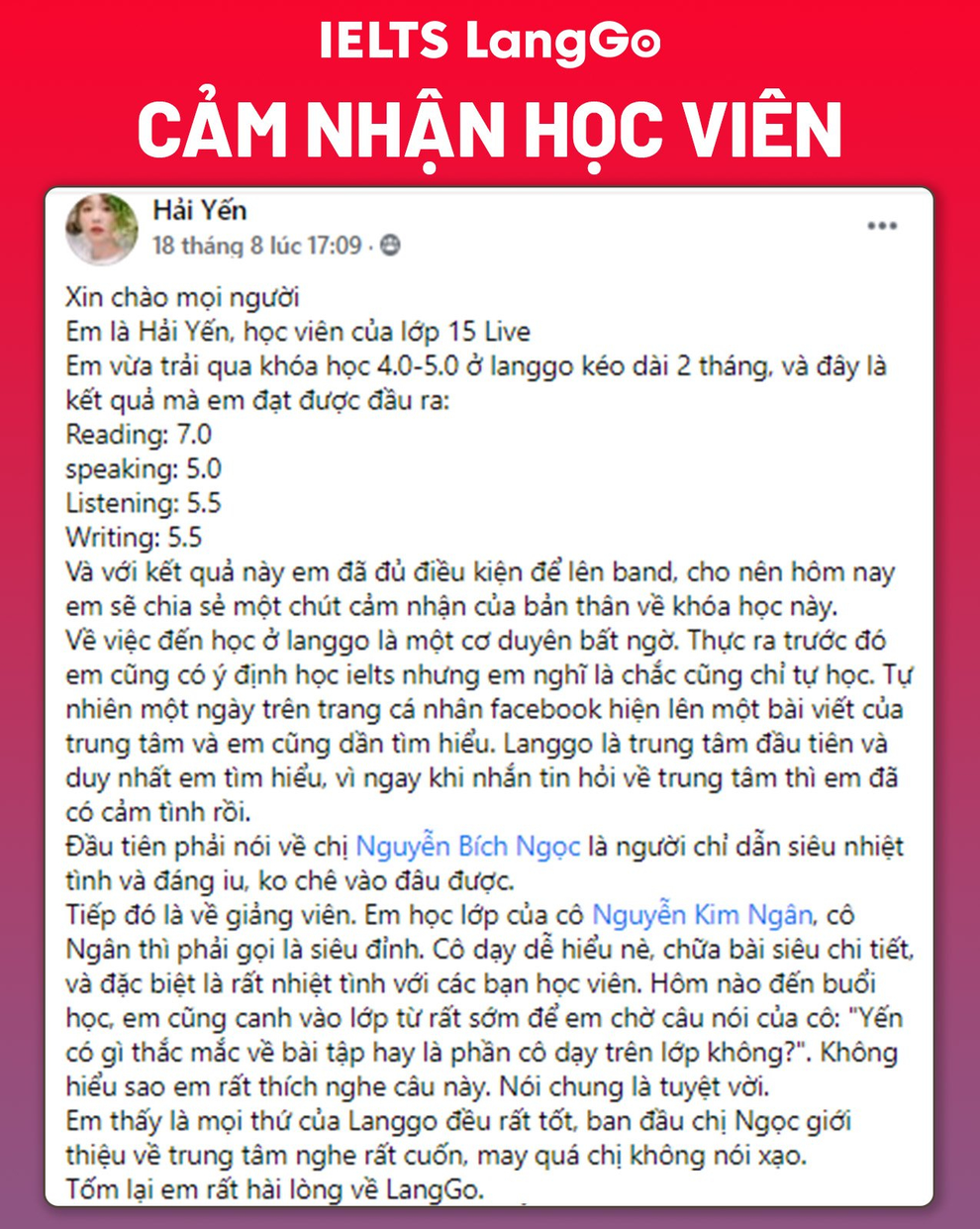 Xuất hiện dấu hiệu giả mạo Hệ thống luyện thi IELTS LangGo để lừa đảo, chèo kéo học viên - 4 Xuất hiện dấu hiệu giả mạo Hệ thống luyện thi IELTS LangGo để lừa đảo, chèo kéo học viên - 4