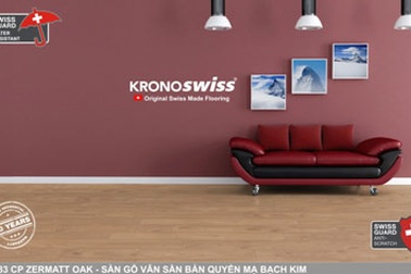 Sàn gỗ Thụy Sĩ tung ra sản phẩm mới: Sàn gỗ bề mặt Bạch Kim