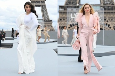Hoa hậu đẹp nhất trong các hoa hậu bất ngờ diễn thời trang tại Pháp