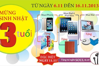 Khuyến mại lớn mừng sinh nhật tròn 3 tuổi của iOne by Chien Hanh 