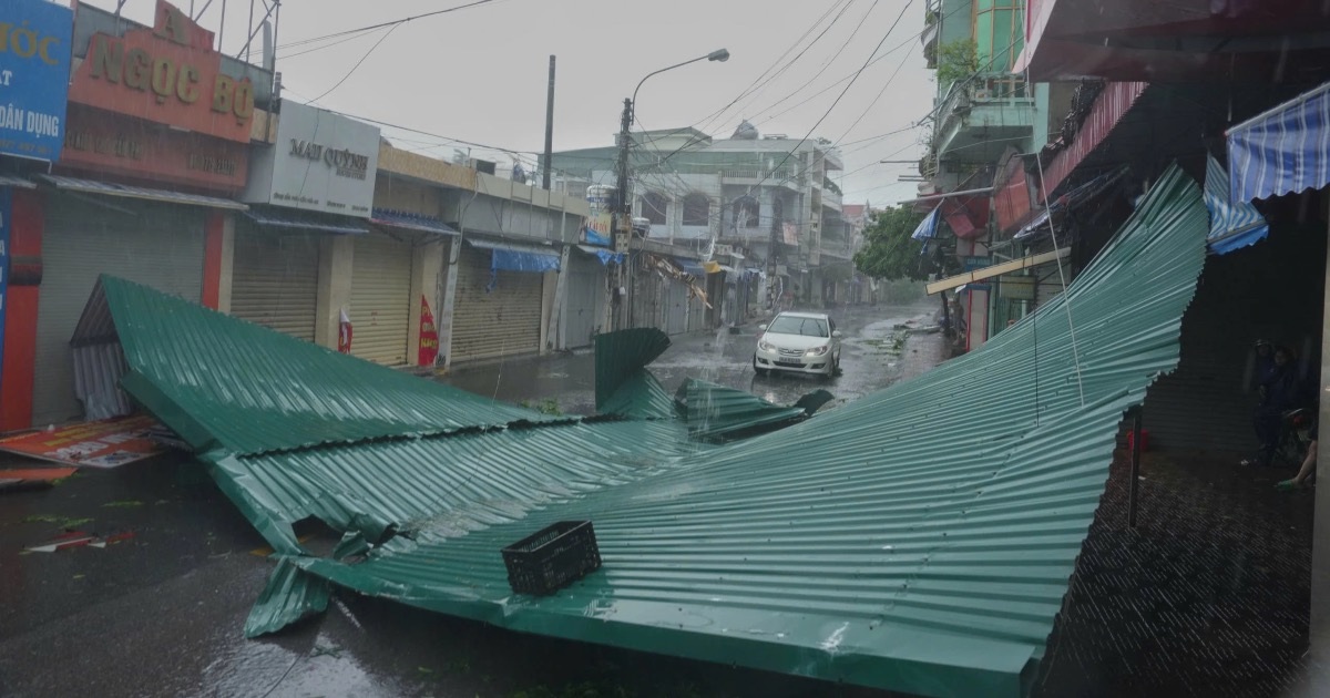 View - Trước giờ bão Yagi đổ bộ Quảng Ninh: Cây xanh gẫy đổ, tôn bay la liệt | Báo Dân trí