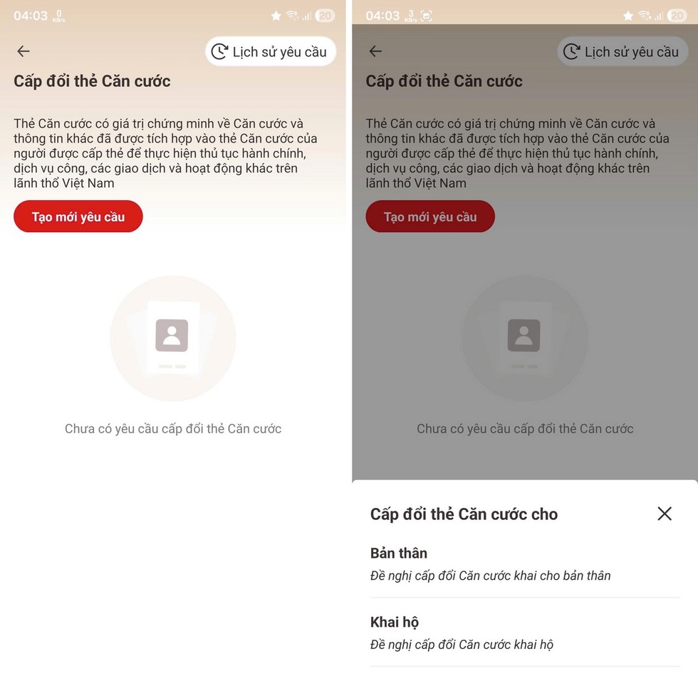 Hướng dẫn làm lại, cấp mới thẻ Căn cước thông qua ứng dụng VNeID - 2