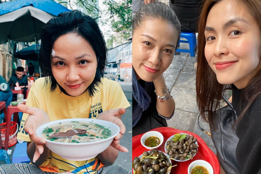 Tăng Thanh Hà, Hoa hậu H’Hen Niê “lê la” quán xá vỉa hè khi ra Hà Nội