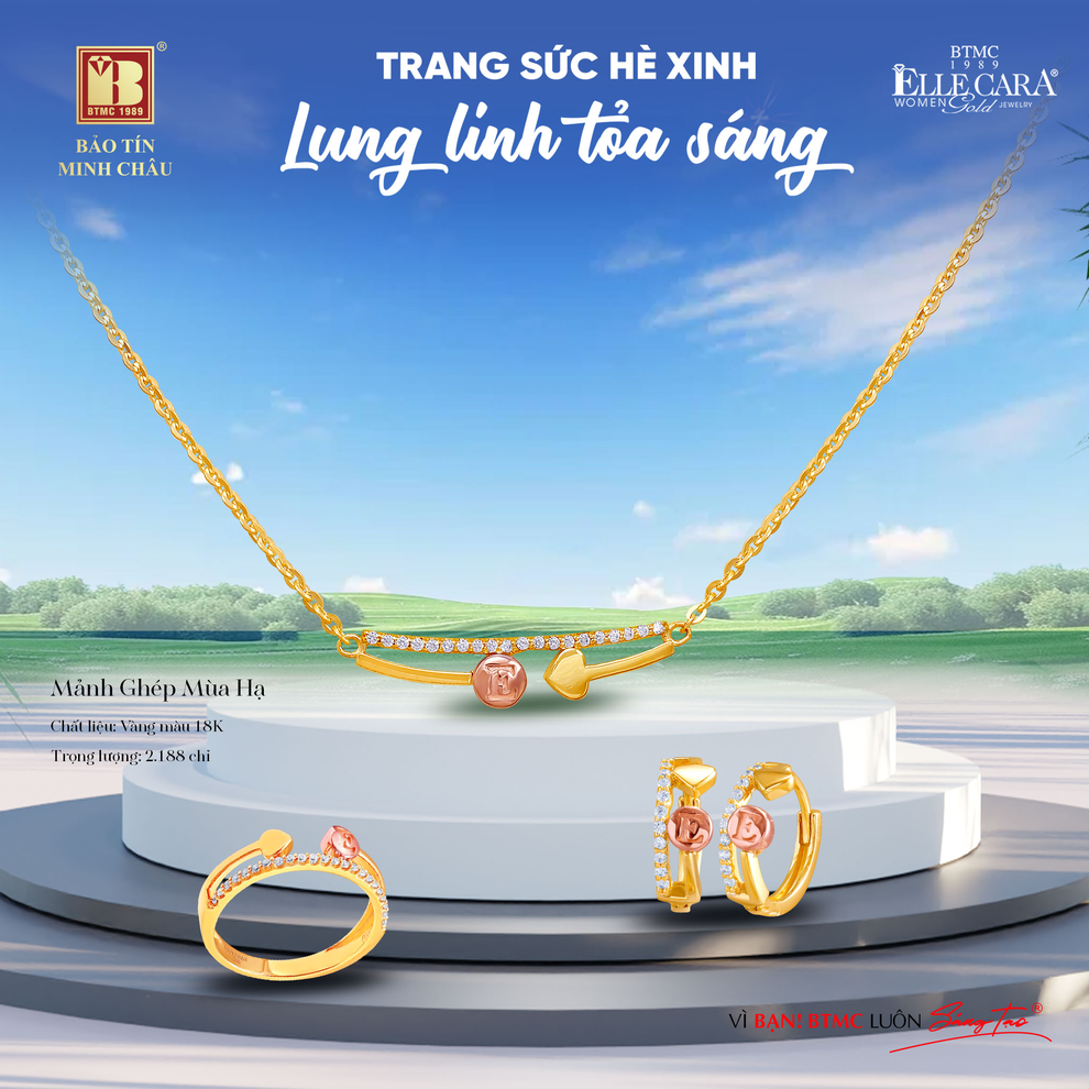 Bảo Tín Minh Châu ra mắt bộ sưu tập “Trang sức hè xinh” tinh tế cho phái nữ - 5 Bảo Tín Minh Châu ra mắt bộ sưu tập “Trang sức hè xinh” tinh tế cho phái nữ - 5