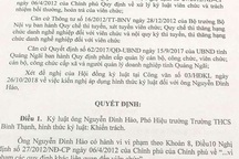 Quảng Ngãi: Chủ tịch Hội đồng thi giáo viên có sai phạm “tự phê bình nghiêm khắc”