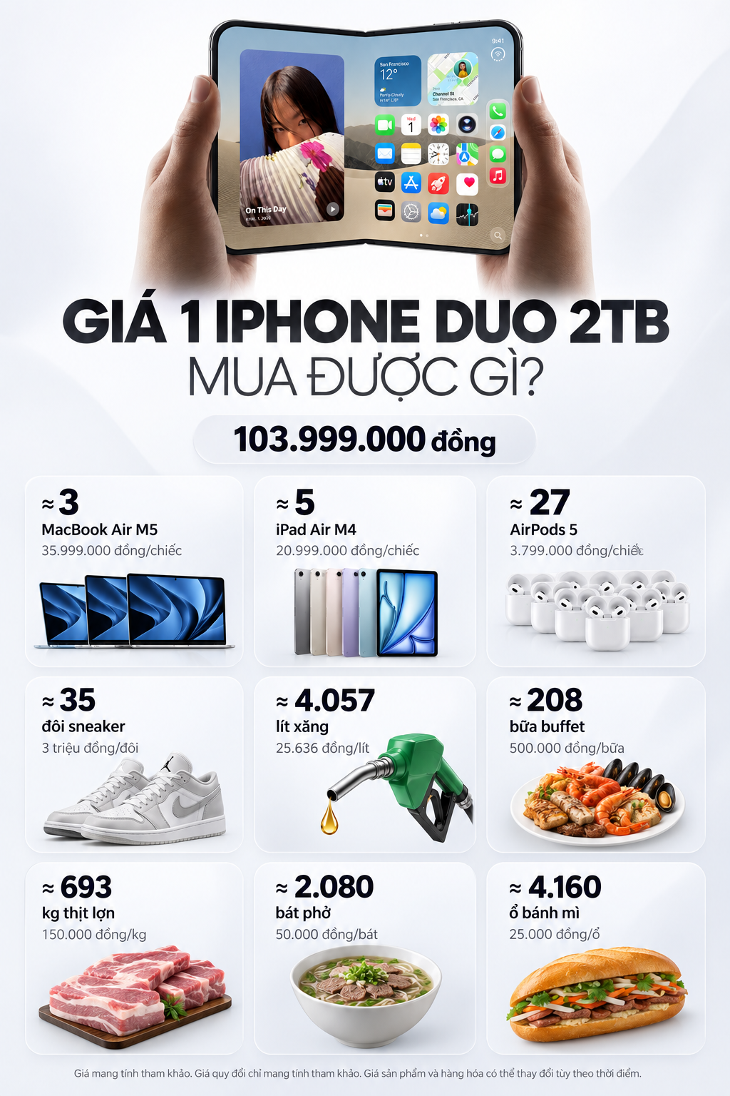 103.99 million VND to buy iPhone Duo 2TB, what can be exchanged for it? - 1