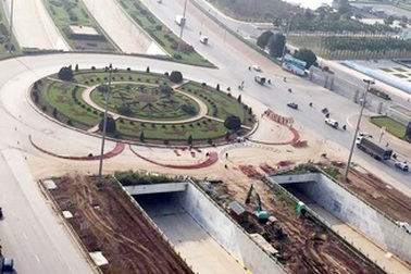 Ngắm công trình đường hầm tại nút giao 3 tầng ở Hà Nội