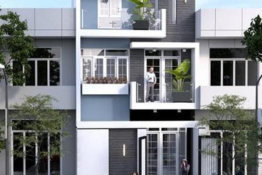 Nhà ống hai tầng kết hợp sân thượng đẹp miễn chê