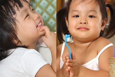 Khoảnh khắc dễ thương của hai bé gái nhà Thuý Hạnh