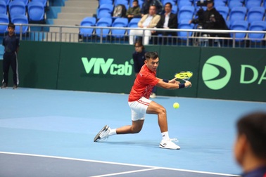 Đội tuyển quần vợt Việt Nam thua sát nút Nam Phi ở trận play-off Davis Cup
