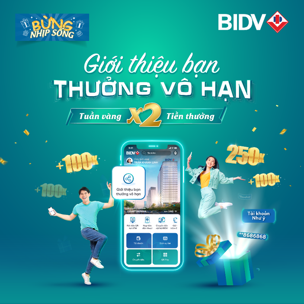 Giới thiệu bạn - Thưởng vô hạn với BIDV SmartBanking - 1 Giới thiệu bạn - Thưởng vô hạn với BIDV SmartBanking - 1