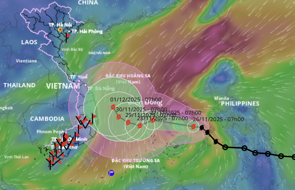 Hai kịch bản của bão Koto tác động đến nước ta - 1