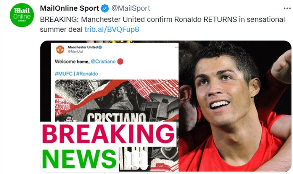 Truyền thông Anh chào đón C.Ronaldo trở lại - 2 Truyền thông Anh chào đón C.Ronaldo trở lại - 2