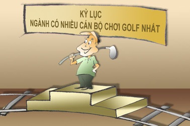 Cây gậy quản lý của ông Thăng với cây gậy đánh golf