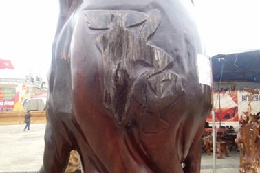 Lộc bình bằng gỗ nguyên khối cao bằng... nhà 2 tầng