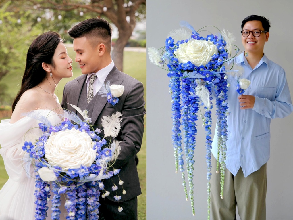 Nhà thiết kế tiết lộ về bó hoa có một không hai trong đám cưới Quang Hải - 2 Nhà thiết kế tiết lộ về bó hoa có một không hai trong đám cưới Quang Hải - 2