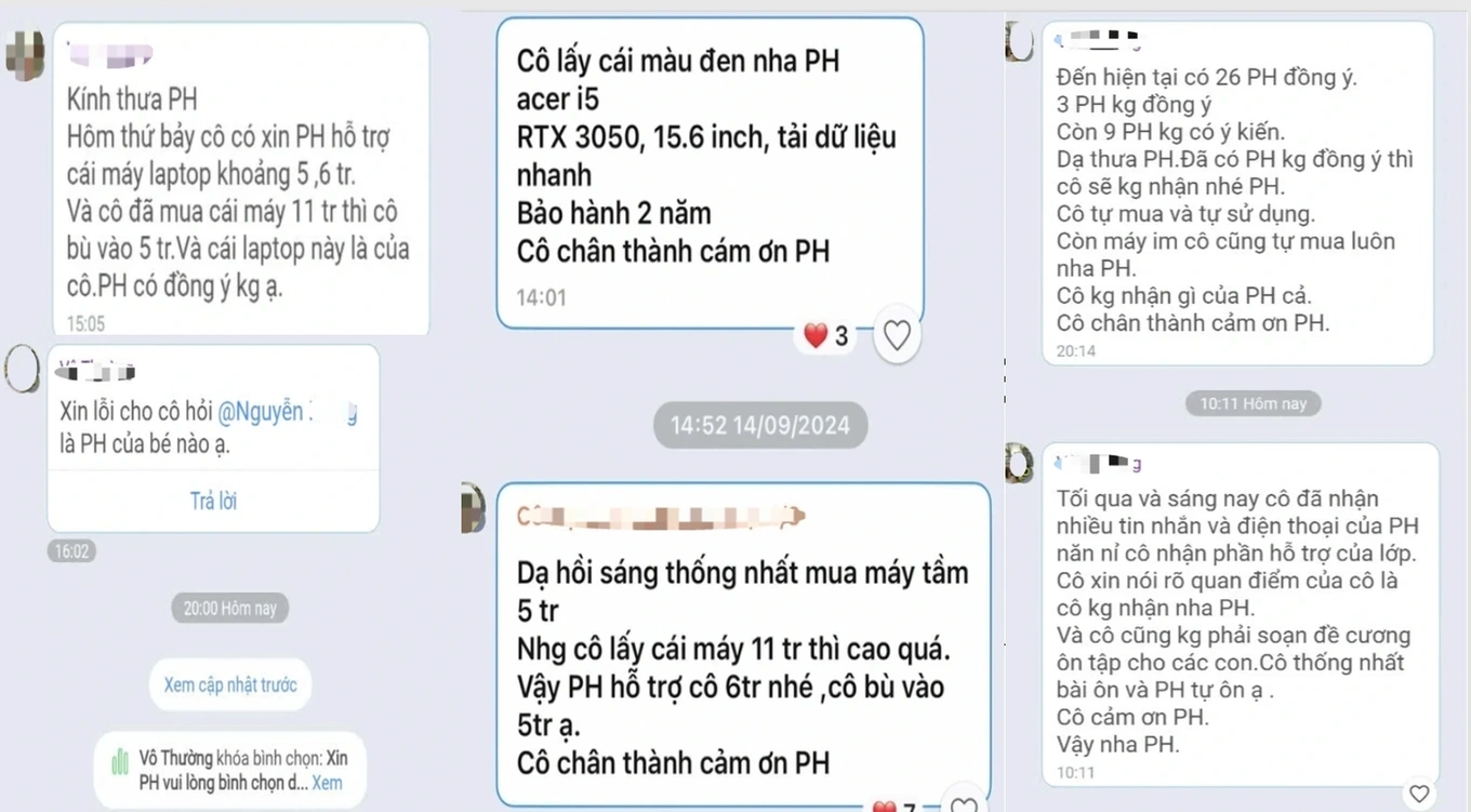 ຄູທີ່ຂໍເງິນຊື້ຄອມພີວເຕີ ຖືກຕັກເຕືອນ ແລະ ຫ້າມສອນຕະຫຼອດສົກຮຽນ - 2 Cô giáo xin tiền mua máy tính bị cảnh cáo, không được giảng dạy hết năm học - 2