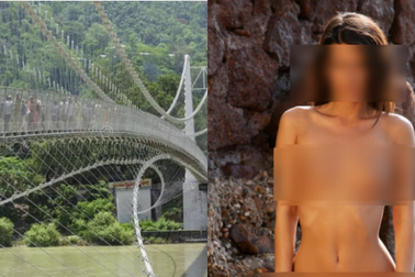 Nữ du khách bị bắt vì khỏa thân quay video trên cây cầu linh thiêng