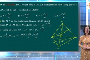 Ôn tập Toán thi tốt nghiệp THPT 2020: Thể tích khối chóp tam giác