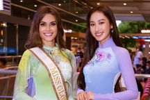 Hoa hậu Toàn cầu 2019 đến Việt Nam, diện áo dài đọ sắc với Đoàn Hồng Trang