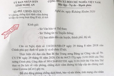 Nghệ An tạm dừng các lễ hội, đeo khẩu trang khi tham gia nơi đông người