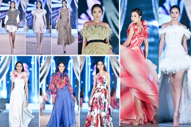 Cựu Hoa hậu, Á hậu "lấn át" 35 thí sinh đêm thi Người đẹp thời trang HHVN