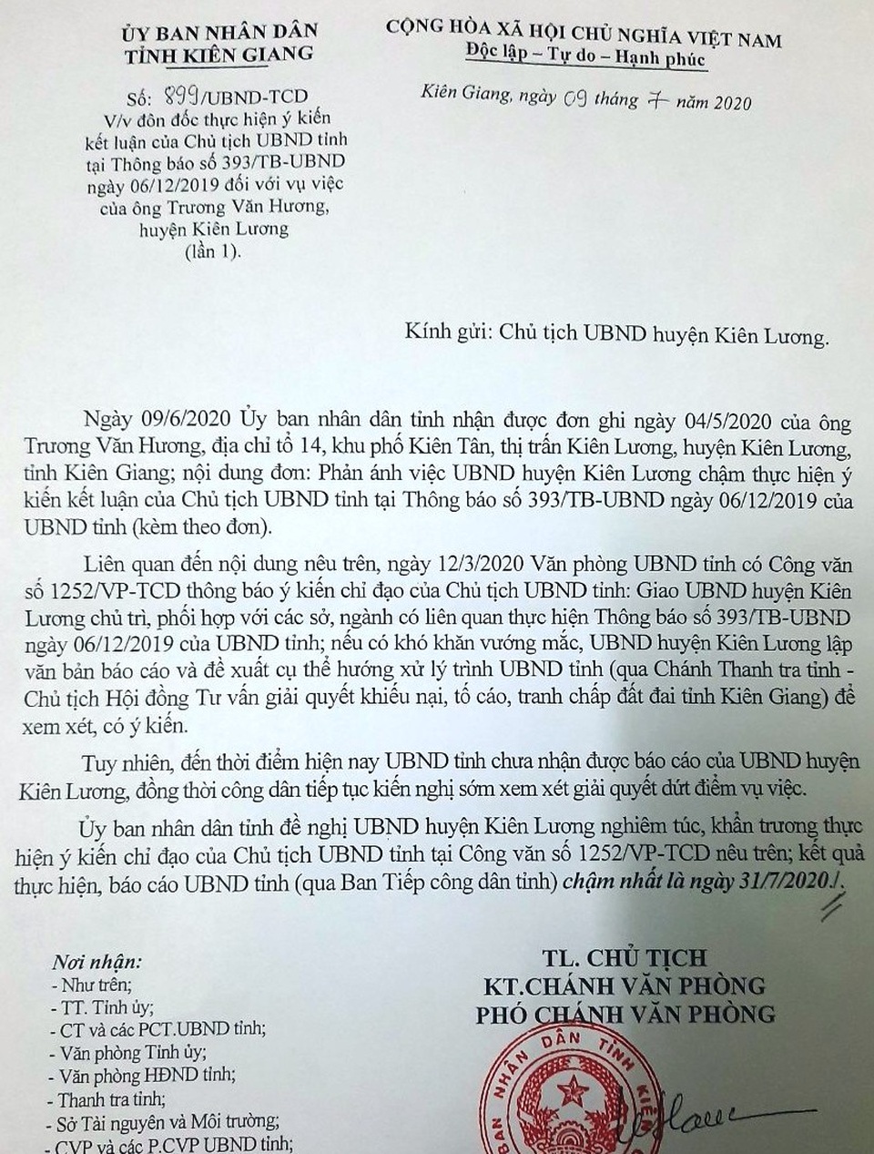 Bài 12: Chủ tịch tỉnh Kiên Giang lệnh chủ tịch huyện xem xét đền bù cho dân - 2 Bài 12: Chủ tịch tỉnh Kiên Giang lệnh chủ tịch huyện xem xét đền bù cho dân - 2