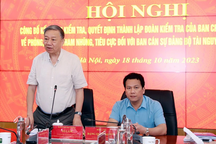 Công bố kiểm tra Ban Cán sự đảng Bộ Tài nguyên và Môi trường