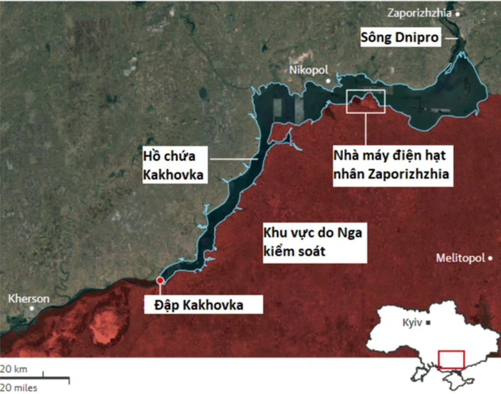 Nga - Ukraine cáo buộc lẫn nhau nổ súng vào lực lượng cứu hộ vụ vỡ đập - 2 Nga - Ukraine cáo buộc lẫn nhau nổ súng vào lực lượng cứu hộ vụ vỡ đập - 2