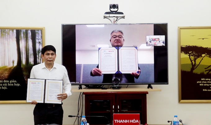Lễ ký kết trực tuyến tại điểm cầu Thanh Hóa