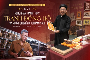 Nghệ nhân "đánh thức" tranh Đông Hồ và những chuyến đi tới năm châu