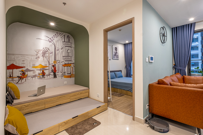 Căn hộ 43m² trang trí với màu sắc tươi sáng có chi phí hoàn thiện 100 triệu đồng ở Hà Nội - Ảnh 6. Căn hộ 43m² trang trí với màu sắc tươi sáng có chi phí hoàn thiện 100 triệu đồng ở Hà Nội - Ảnh 6.