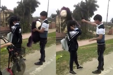 Ném gấu bông xuống đê vì bạn gái không chịu nhận