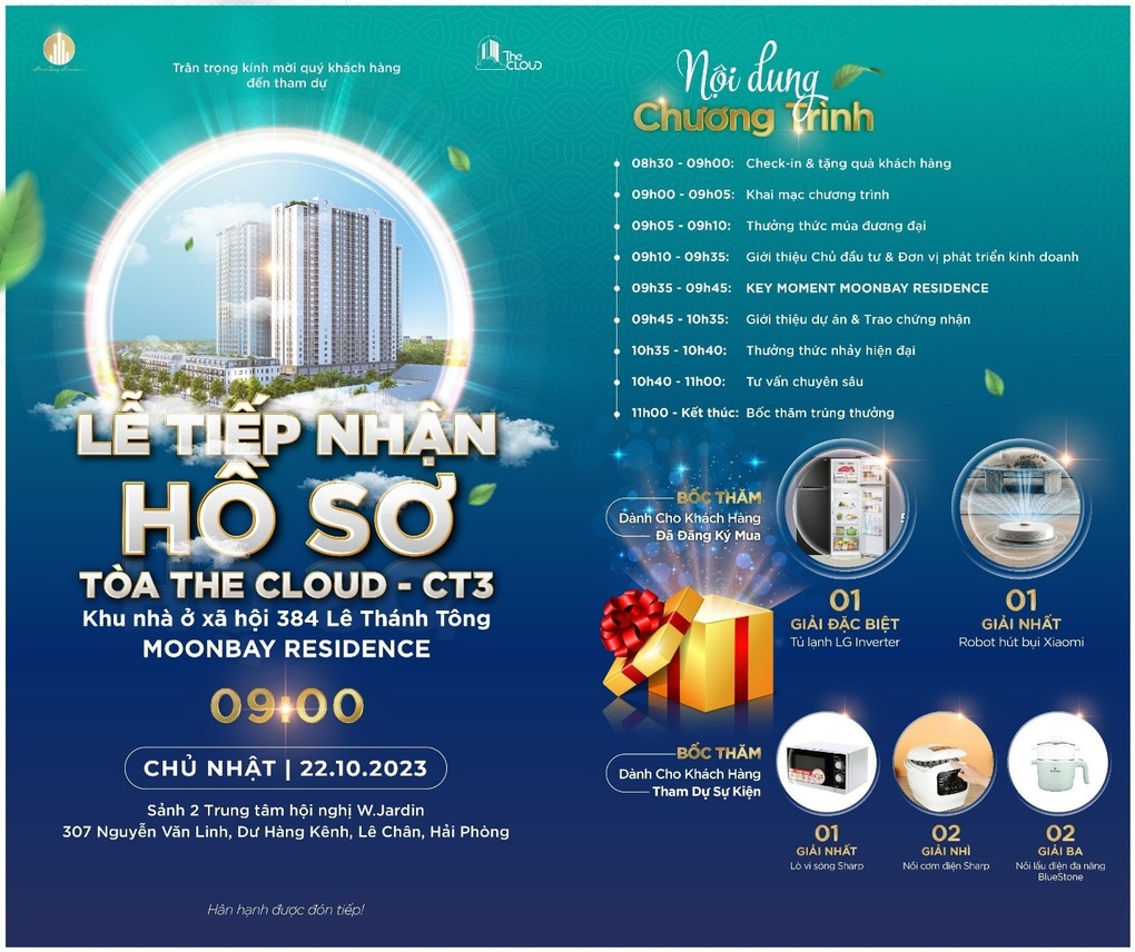 MoonBay Residence: Chính thức tiếp nhận hồ sơ tòa The Cloud - CT3 - 1 MoonBay Residence: Chính thức tiếp nhận hồ sơ tòa The Cloud - CT3 - 1