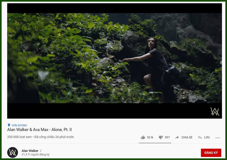 Chiêm ngưỡng vẻ đẹp hang Sơn Đoòng trong MV của DJ “tỷ view” - 1 Chiêm ngưỡng vẻ đẹp hang Sơn Đoòng trong MV của DJ “tỷ view” - 1