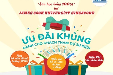 Cơ hội “rinh” học bổng 100% học phí từ Đại học James Cook Singapore