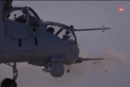 Cận cảnh trực thăng quân sự Nga nã "mưa" rocket xuyên giáp