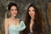 Hoa hậu Di Khả Hân tái xuất quyến rũ, hội ngộ Thùy Tiên