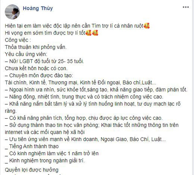 BB Trần tìm trợ lý như chiêu mộ... diễn viên 18 , đến mức Hoàng Thuỳ phải vào nhắc lại vụ tranh cãi tuyển dụng năm nào - Ảnh 5.